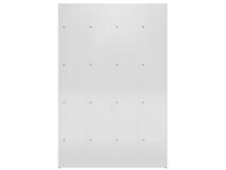 Lockerkast 1800x1185x500mm 4x4 vakken cilinderslot, sokkel, RAL7035 - 2