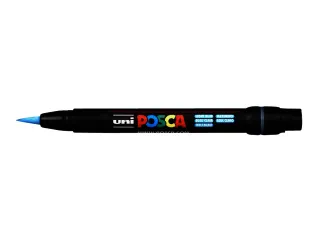 Brushverfstift Posca PCF350 Penseelpunt 1-10mm Lichtblauw - 2
