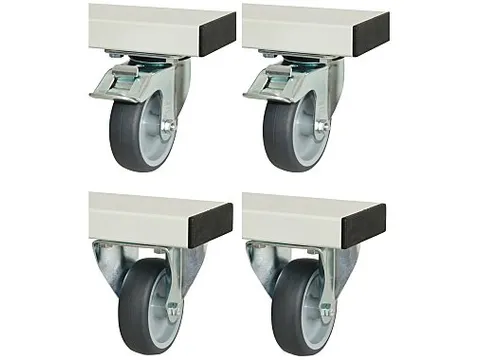 4zwenkwielen,v. werkbank,TPE,bouw H 125mm