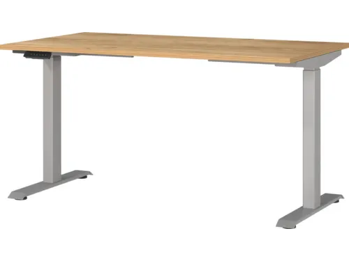 Elektrisch ihv bureau,HxBxD 720-1200x1400x800mm,blad Navarra-eiken