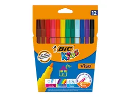 Kleurstiften BicKids Visa fijn assorti etui à 12 stuks