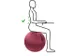 Ergoball ergonomische zitbal bordeaux Ø 65 cm.