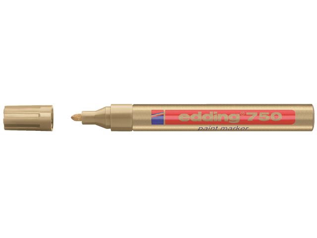 Viltstift edding 750 lakmarker rond goud 2-4mm | EddingMarker.be