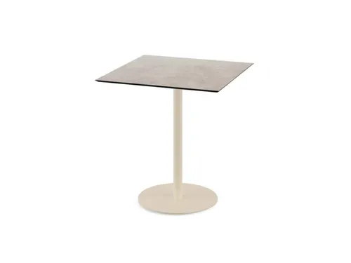 bistrotafel,HxBxD 730x700x700mm,rechthoekig,schotelvoet zandkleuren