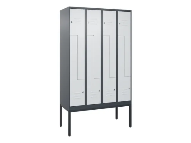 armoire vestiaire Z HxlxP 2120x1200x500mm larg. compart. 150/300mm