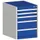 ladekast HxBxD 700x525x650mm 5laden romp RAL7035 front RAL5010