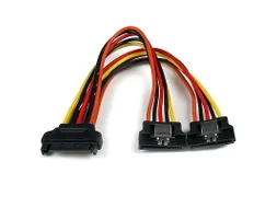 15cm vastklikkende SATA voeding-Y-splitterkabeladapter M/F