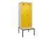locker met bank,voor scheiding van kleding,HxBxD 2120x800x815mm,2vak