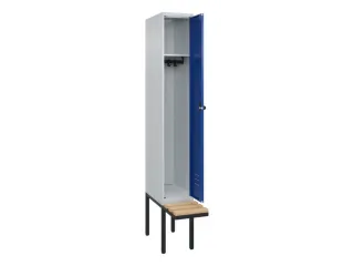 locker met bank,HxBxD 2120x300x815mm,1vak,vak B 300mm,draaigrendel - 2