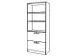 Armoire Combi 2000x800x420mm 3tablettes 3haut.class 2tiroirs Ds Erable