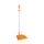 Vikan Hygiene stofblik met rechtopstaande aluminium steel 75cm Oranje