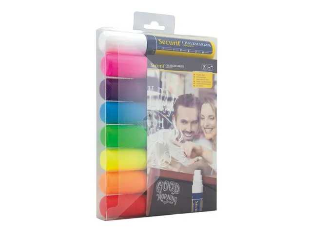 Krijtstift Securit Sma-720 Blokpunt 7-15mm Assorti 8 Stuks