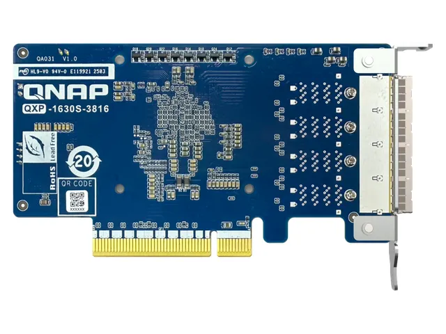 QNAP QXP-1630S-3816, PCIe, Mini-SAS, Multicolore, Actif, 1 ventilateur
