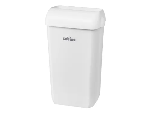 Afvalbak Satino open inworp 23 liter wit 332580