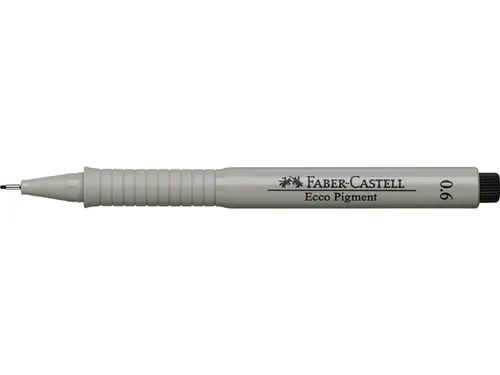 Tekenpen Faber Castell Ecco Pigment 0.6Mm Zwart