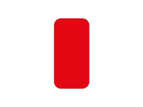 plaksymbool,rechthoek,markering HxB 150x50mm,polycarbonaat,rood