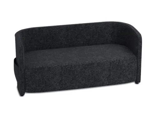 sofa,2-zits,stof donkergrijs,HxBxD 760x1570x760mm,2zijvakken