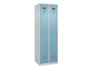 locker,HxBxD 1850x600x500mm,2vak,vak B 300mm,cil.-slot,staand op vloer - 3