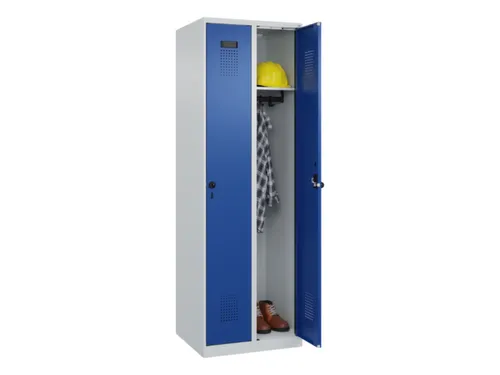 locker,HxBxD 1850x600x500mm,2vak,vak B 300mm,draaigrendel