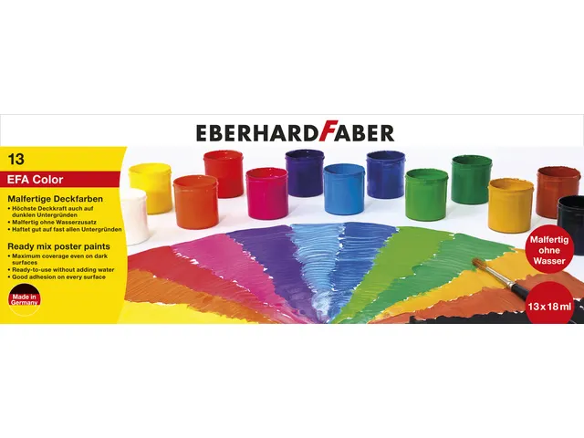 Verfset Eberhard Faber 13 potjes kant en klaar