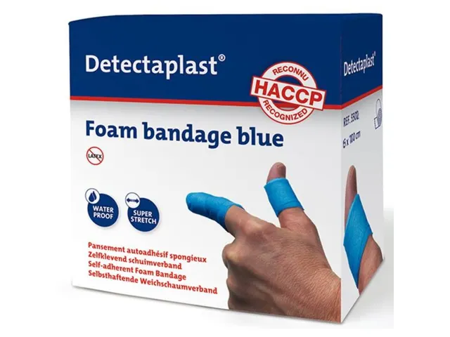 Detectaplast Zelfklevend Schuimverband 6cm x 1mtr Blauw
