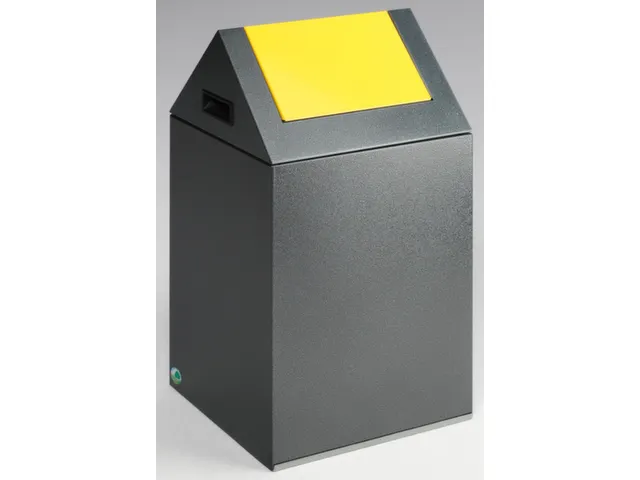 Afvalverzamelaar Zelfblussend 43 Liter 600X320X320Mm Klemring Geel