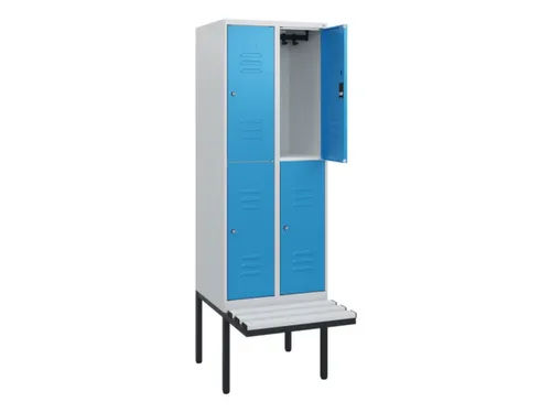 Dubbeldekse dekenkist,HxBxD 1950x600x815mm,2x2vak.,vak B 300mm