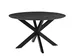 Vergadertafel Harper 130cm Rond Mango Zwart Spinpoot Zwart
