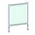anti-speekselscherm,pvc-folie,glashelder,frame staal RAL5007