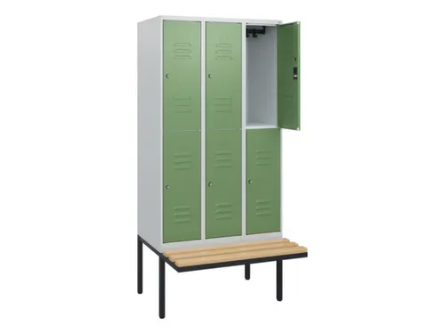 Dubbeldekse dekenkist,HxBxD 1950x900x815mm,3x2vak.,vak B 300mm