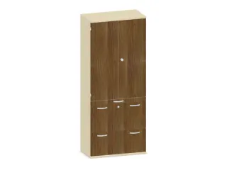 kantoorkast,HxBxD 1920x800x430mm,decor romp esdoorn,decor front noten - 1