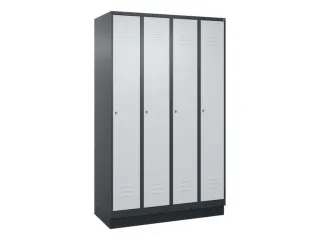 locker,HxBxD 1950x1200x500mm,4vak,vak B 300mm,cil.-slot,sokkel - 1