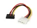 4-pins Molex-naar-linkshoekige SATA-voedingskabeladapter 15 cm