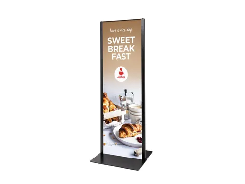 Totem Paneel+ Dubbelzijdige Display 42x120cm Zwart frame