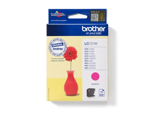Inktcartridge Brother LC-121M rood