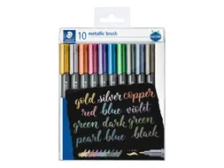 Brushpen Staedtler 8321 metallic etui à 10 kleuren