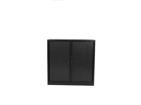 Roldeurkast Claudius Plus 105x120cm Zwart 2 Legborden