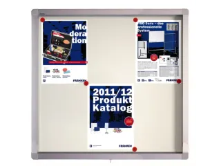 Infovitrine 6xa4 Whiteboard Voor Binnen Aluminium Frame - 1