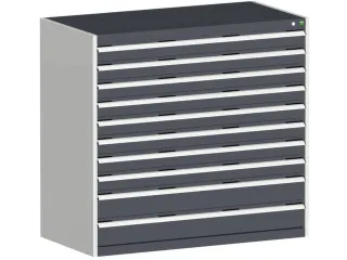 ladekast HxBxD 1200x1300x750mm 10laden zware lasten RAL7035 RAL7016 - 2