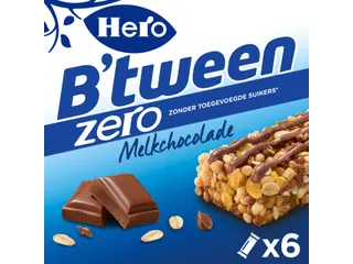 Tussendoortje Hero B'tween melkchocolade zero 6pack reep 20gr - 2