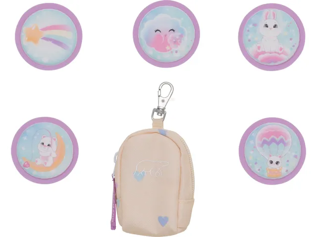 Mini sac Beckmann Yellow Heart jaune incl. 5 boutons Mini sac à dos