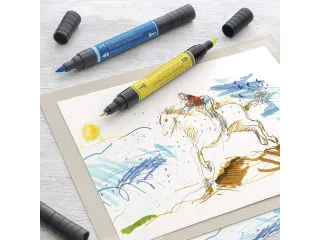 Tekenstift Faber-Castell Pitt Artist Pen duo marker etui a 5 stuks - 11