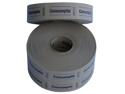 Consumptiebon Combicraft 57x30mm 2-zijdig 2x1000 stuks geel