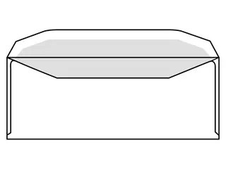 Envelop Venster 114x229mm Venster Rechts wit gegomd - 1