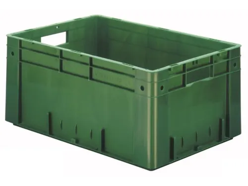 Euronorm Stapelkrat 270x600x400mm 50l Wanden/Bodem Gesloten Groen