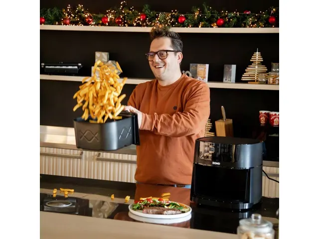 Friteuse à air chaud avec fenêtre de visualisation 8 litres