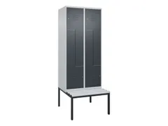 Z-garderobekast,HxBxD 2120x800x815mm,4vak,vak B 400mm,cil.-slot