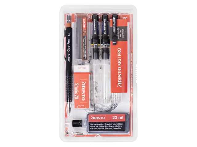 Tekenpen PRO Aristo Studio-set 8-delig 0.20-0.30-0.50mm tekenpennen, G