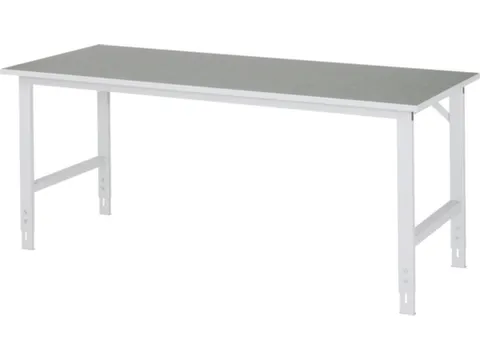 werkbank,HxBxD 760-1080x2000x800mm,houtblad,m. linoleumlaag