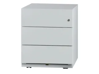Ladenblok Staalplaat 495x420x565mm 3laden Cilinderslot Lichtgrijs - 2
